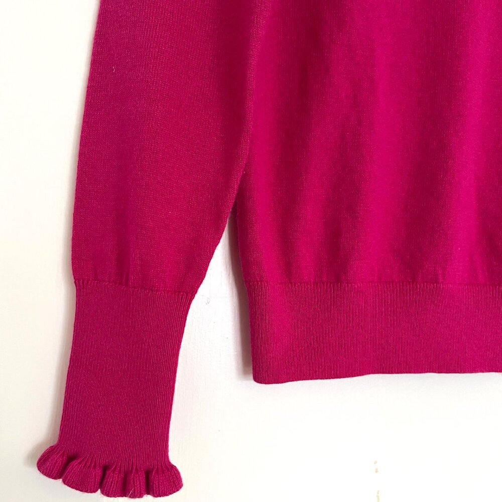 Boden Cotton Wool Sweater with Peter Pan Collar | Size 2 - Picture 3 of 7